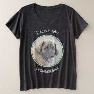 Leonberger Malerei - Niedliche Original Hundeschul Große Größe T-Shirt