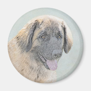 Leonberger Malerei - Niedliche Original Hundeschul Magnet