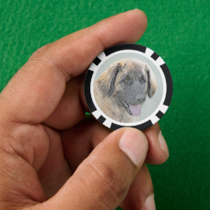 Leonberger Malerei - Niedliche Original Hundeschul Pokerchips
