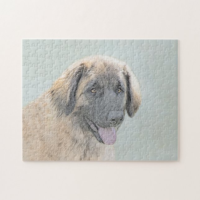 Leonberger Malerei - Niedliche Original Hundeschul Puzzle (Horizontal)