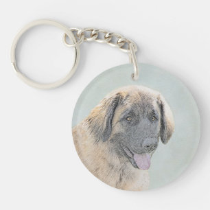 Leonberger Malerei - Niedliche Original Hundeschul Schlüsselanhänger