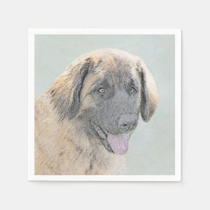Leonberger Malerei - Niedliche Original Hundeschul Serviette