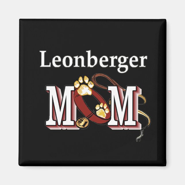 Leonberger MAMA Gips Magnet (Vorne)