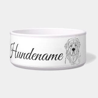 Leonberger Minimalist Line Art personalized bowl Napf