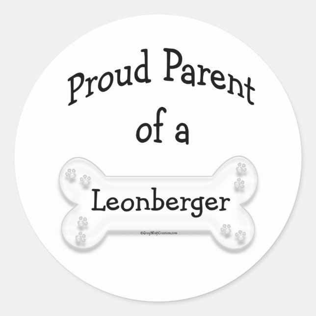Leonberger Proud Parent Sticker (Vorderseite)