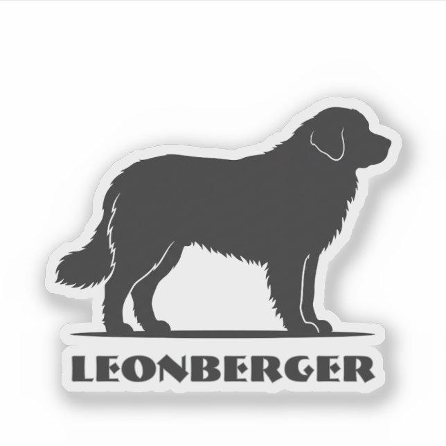 Leonberger-Rasse Aufkleber (Vorderseite)