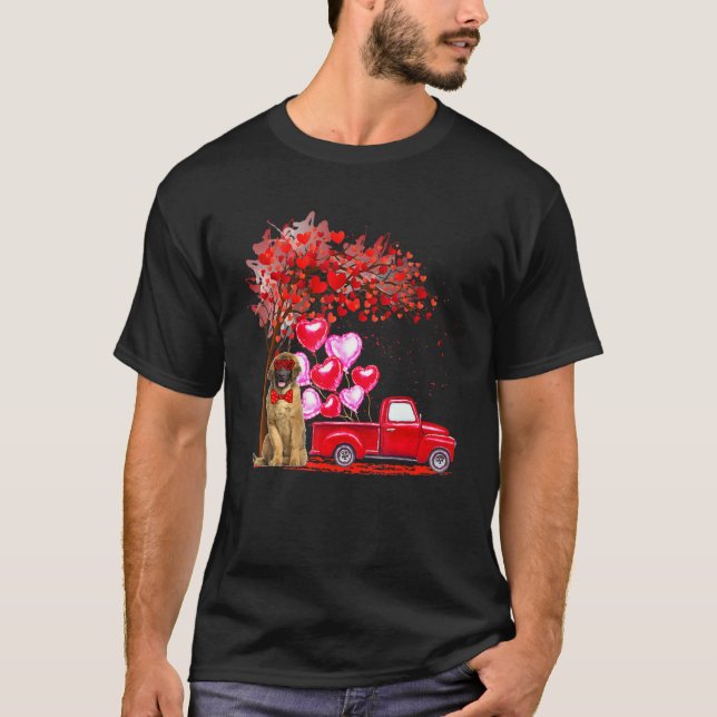 Leonberger Sonnenbrille Herz Tree Lieferwagen Truc T-Shirt (Vorderseite)