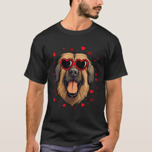 Leonberger Valentine Herz Niedlicher Hund Liebhabe T-Shirt