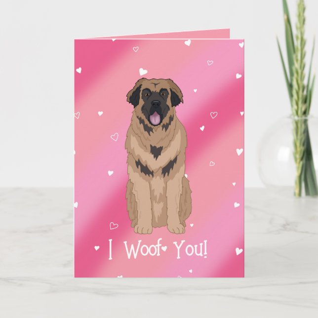 Leonberger Valentinstag Dankeskarte (Vorderseite)
