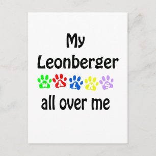 Leonberger Walks Design Postkarte