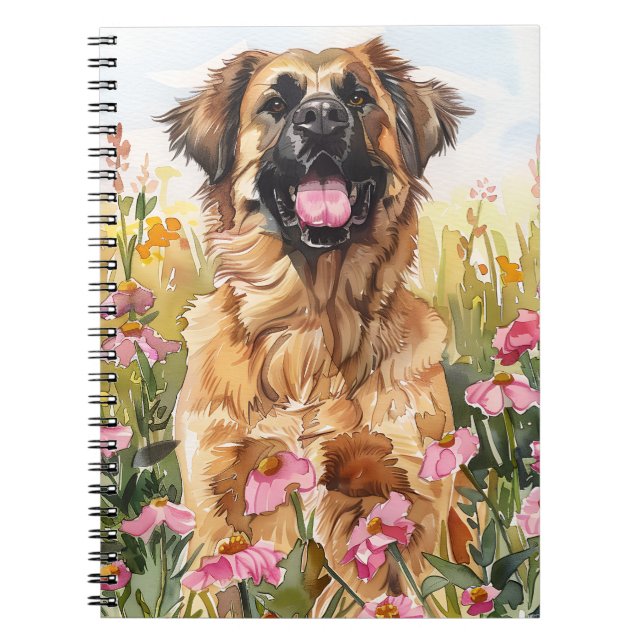 Leonberger Watercolor Journal Notizblock (Vorderseite)