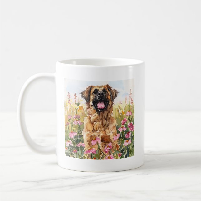 Leonberger Watercolor Mug Kaffeetasse (Links)