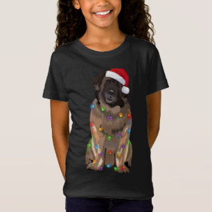Leonberger Weihnachtslicht Xmas Hund Lover Santa H T-Shirt