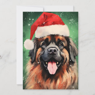 Leonberger Weihnachtsmalerei Feiertagskarte