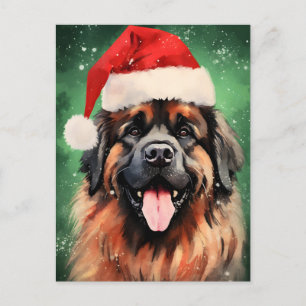 Leonberger Weihnachtsmalerei Postkarte