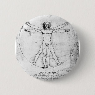 Leondardo Da Vinci Anteils-Mann Button
