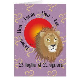 Leone 23 luglio al 22 agosto Biglietti d'auguri