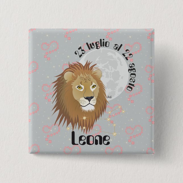 Leone 23 luglio al 22 agosto Buttons (Vorderseite)