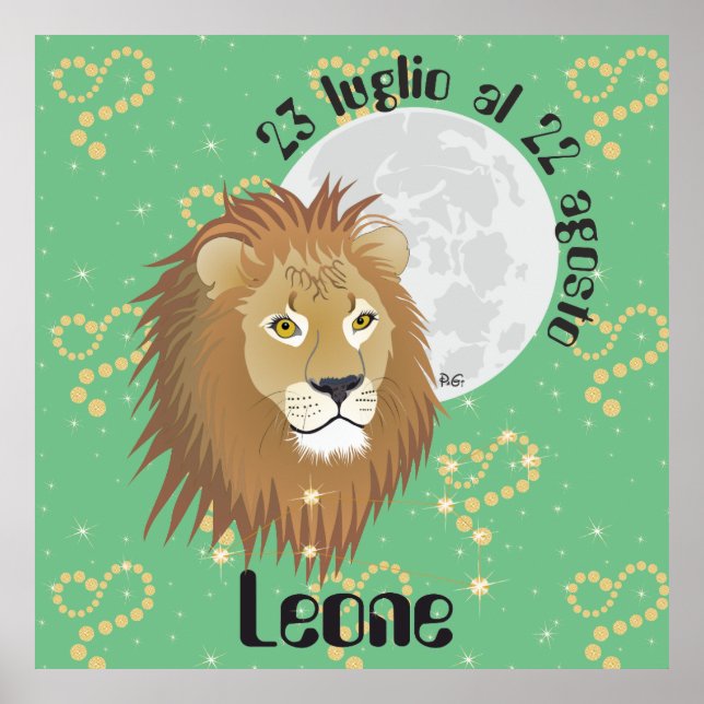 Leone 23 luglio al 22 agosto Poster (Vorne)