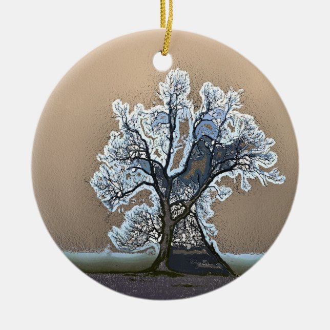 LEONENBAUM KERAMIKORNAMENT (Vorne)