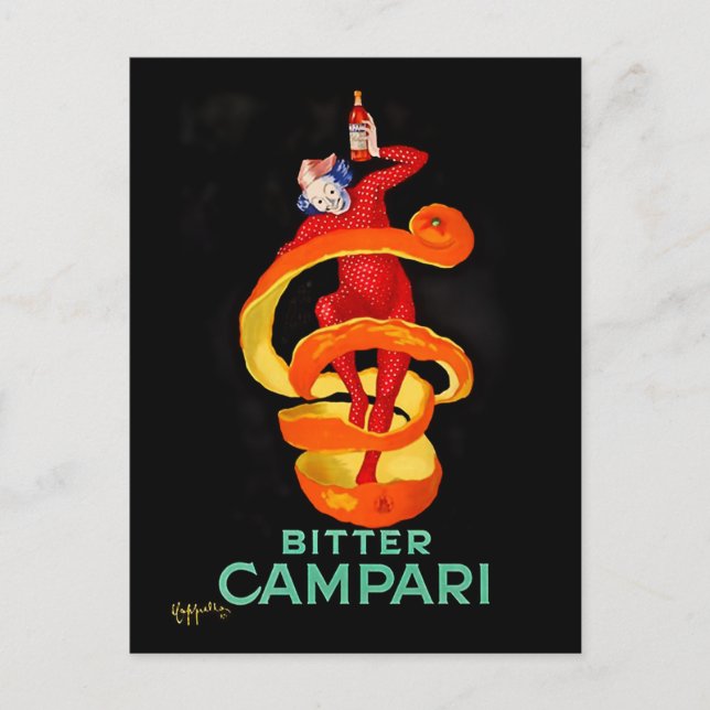 Leonetto Cappiello Bitter Orange Likörposter Postkarte (Vorderseite)