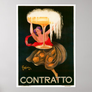 Leonetto Cappiello Contratto Liquor Poster