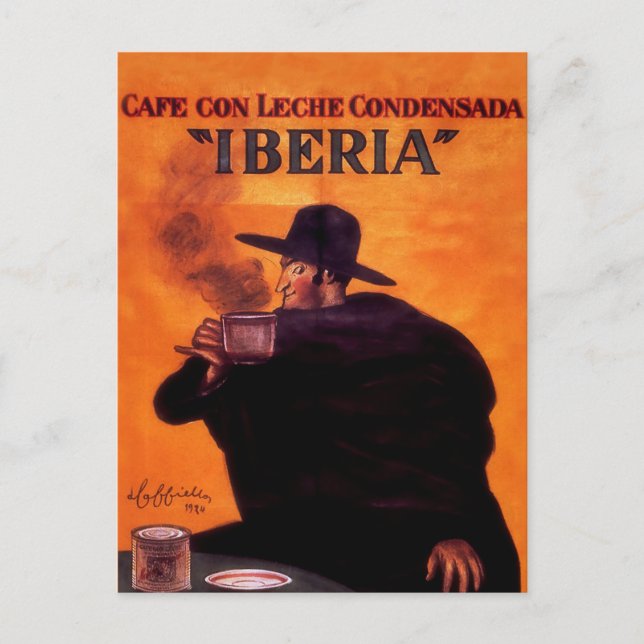 Leonetto Cappiello Iberia Kaffeewerbung Postkarte (Vorderseite)