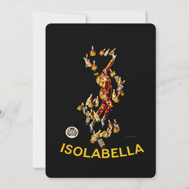 Leonetto Cappiello Isolabella Liköre Werbung Einladung (Vorderseite)