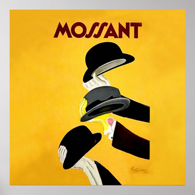 Leonetto Cappiello Mossant Hat-Werbeplakat Poster (Vorne)