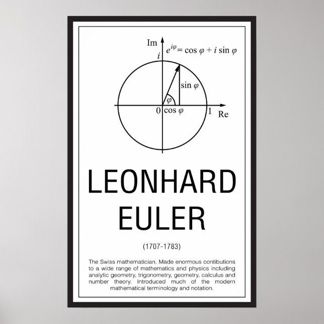 Leonhard Euler Poster (Vorne)