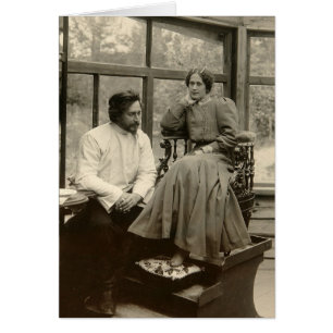 Leonid Andreyev mit seiner Ehefrau
