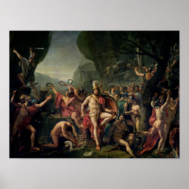Leonidas bei Thermopylae, 480 v. Chr., 1814 Poster (Vorne)