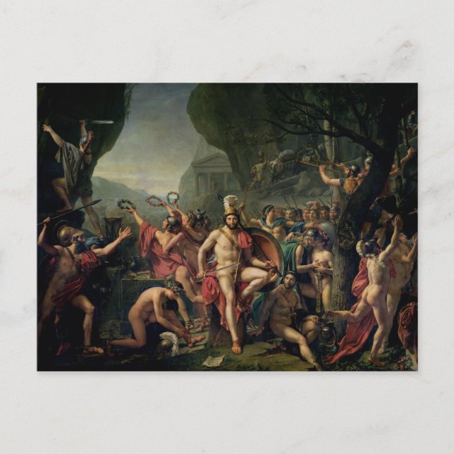 Leonidas bei Thermopylae, 480 v. Chr., 1814 Postkarte (Vorderseite)