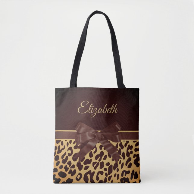 Leopar Print Black Bow (Vorderseite)