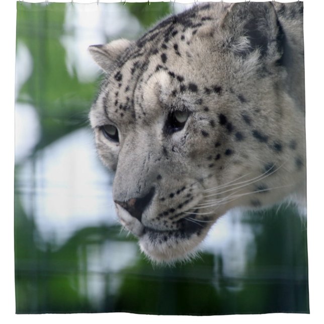 Leopard 003 duschvorhang (Vorderseite)