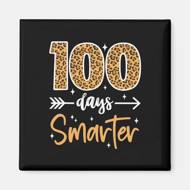 Leopard 100. Schullehrer Kinder 100 Tage Magnet (Vorne)