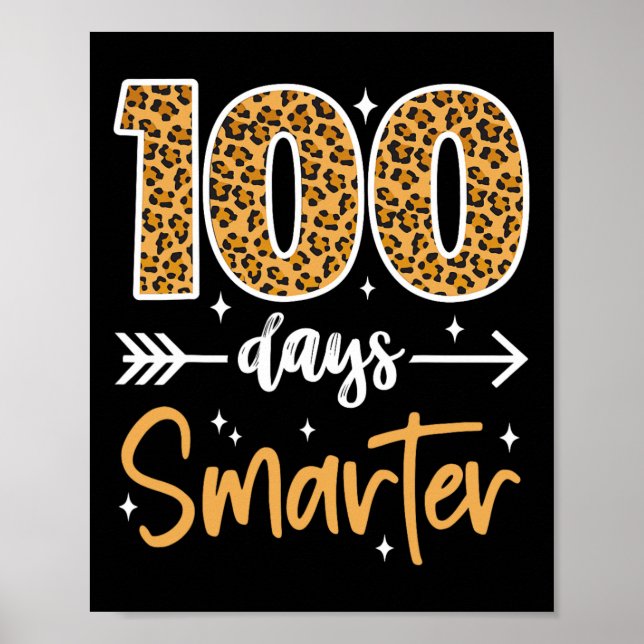 Leopard 100. Schullehrer Kinder 100 Tage Poster (Vorne)