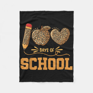 Leopard 100 Tage Schule 100 Tage Lehrer Pupi Fleecedecke