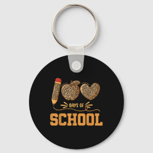 Leopard 100 Tage Schule 100 Tage Lehrer Pupi Schlüsselanhänger