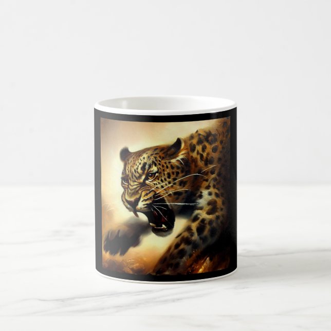 Leopard (11) Wildkatze Kaffeetasse (Mittel)