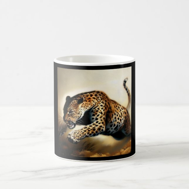 Leopard (12) Wildkatze Kaffeetasse (Mittel)