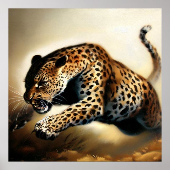 Leopard (12) Wildkatze Poster (Vorne)