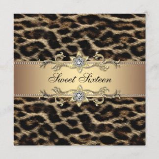Leopard 16 . Geburtstag Birthday Party Einladung