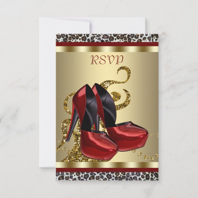 Leopard 16 . Geburtstag UAWG RSVP Karte (Vorderseite)