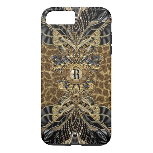 Leopard 6/6s Wild Side Elegant Monogram Plus Case-Mate iPhone Hülle (Rückseite)