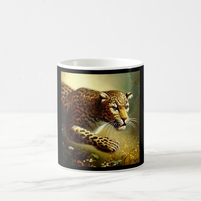 Leopard (7) Wildkatze Kaffeetasse (Mittel)