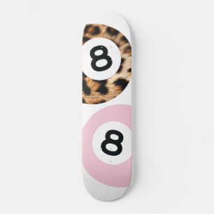 Leopard 8 Ball Chic Skateboard Wall Art