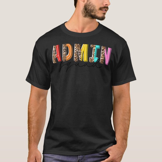 Leopard Admin Squad Letzter Schullehrer Li T-Shirt (Vorderseite)