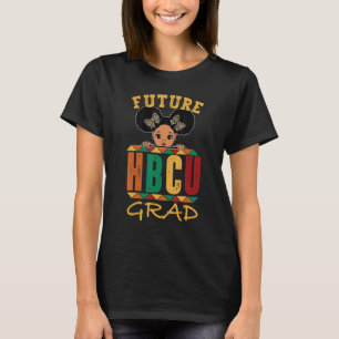 Leopard African girl Funny Future HBCU Grad schwar T-Shirt