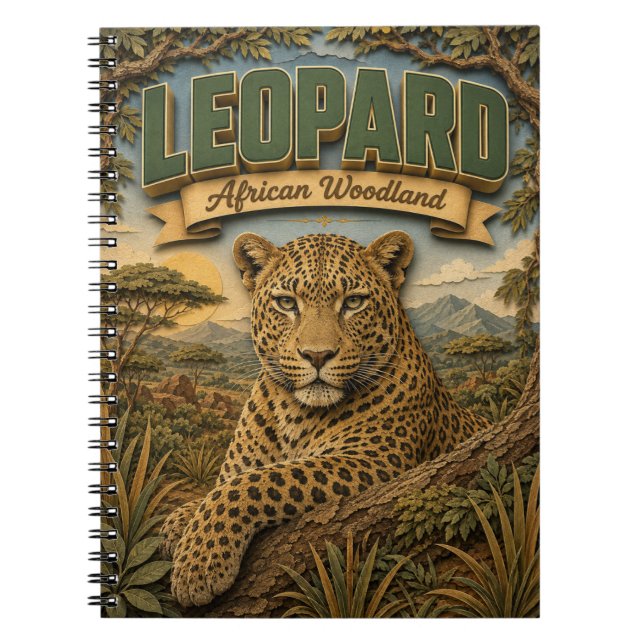 Leopard Afrikanisches Waldland POPCUT Notizblock (Vorderseite)